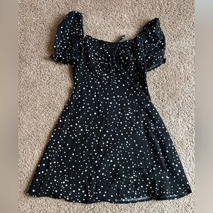 SHEIN Black and White Polka Dot Dress